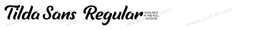 TildaSans Regular字体转换